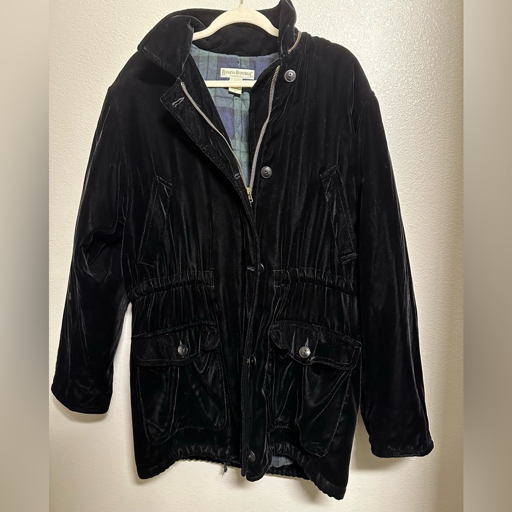 Vintage Banana Republic Faux Velvet Jacket